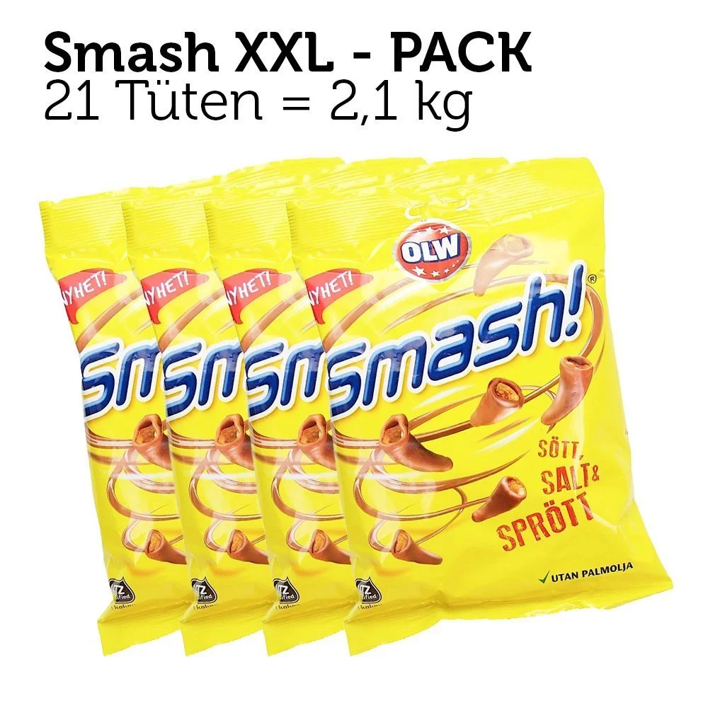 OLW smash! XXL - PACK süß, salzig und knusprig (2100g) 1