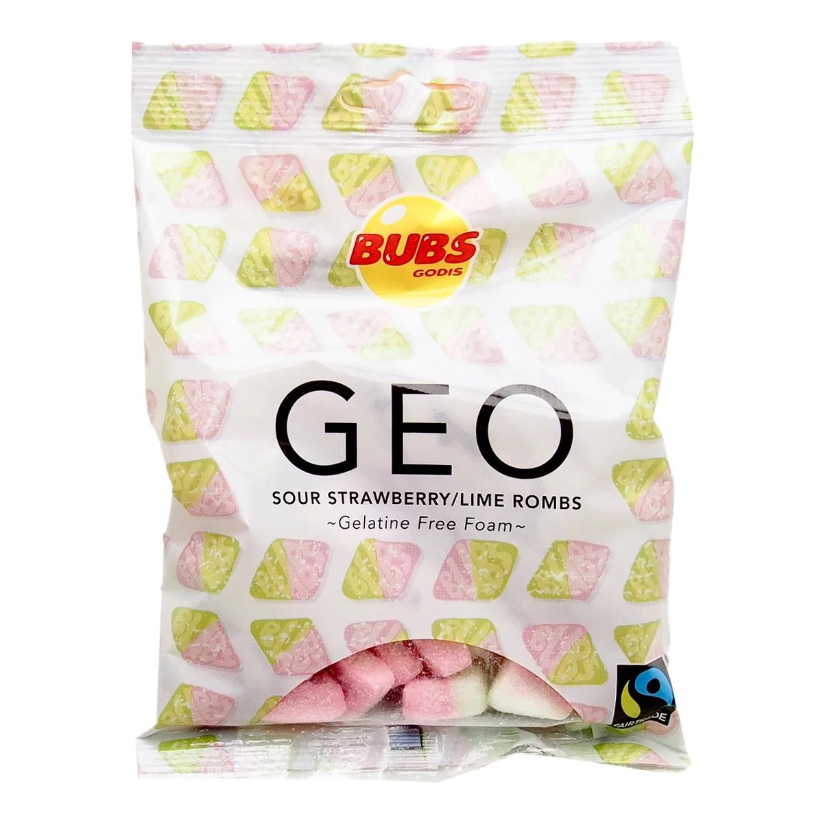BUBS GEO Sour Strawberry/Lime Rombs (90g) 1