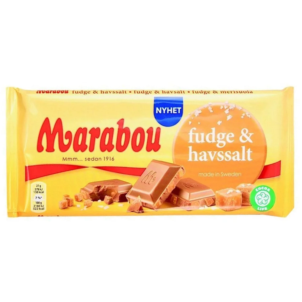 Marabou fudge & havssalt (185g) 1