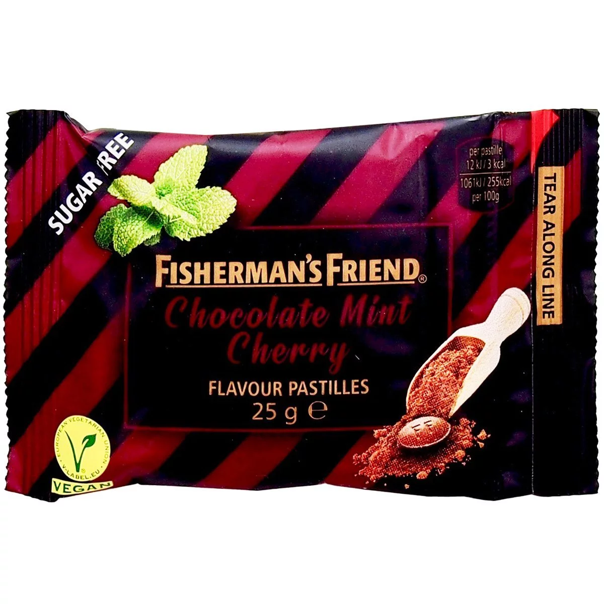 Fisherman's Friend Chocolate Mint Cherry ohne Zucker (25g) 1