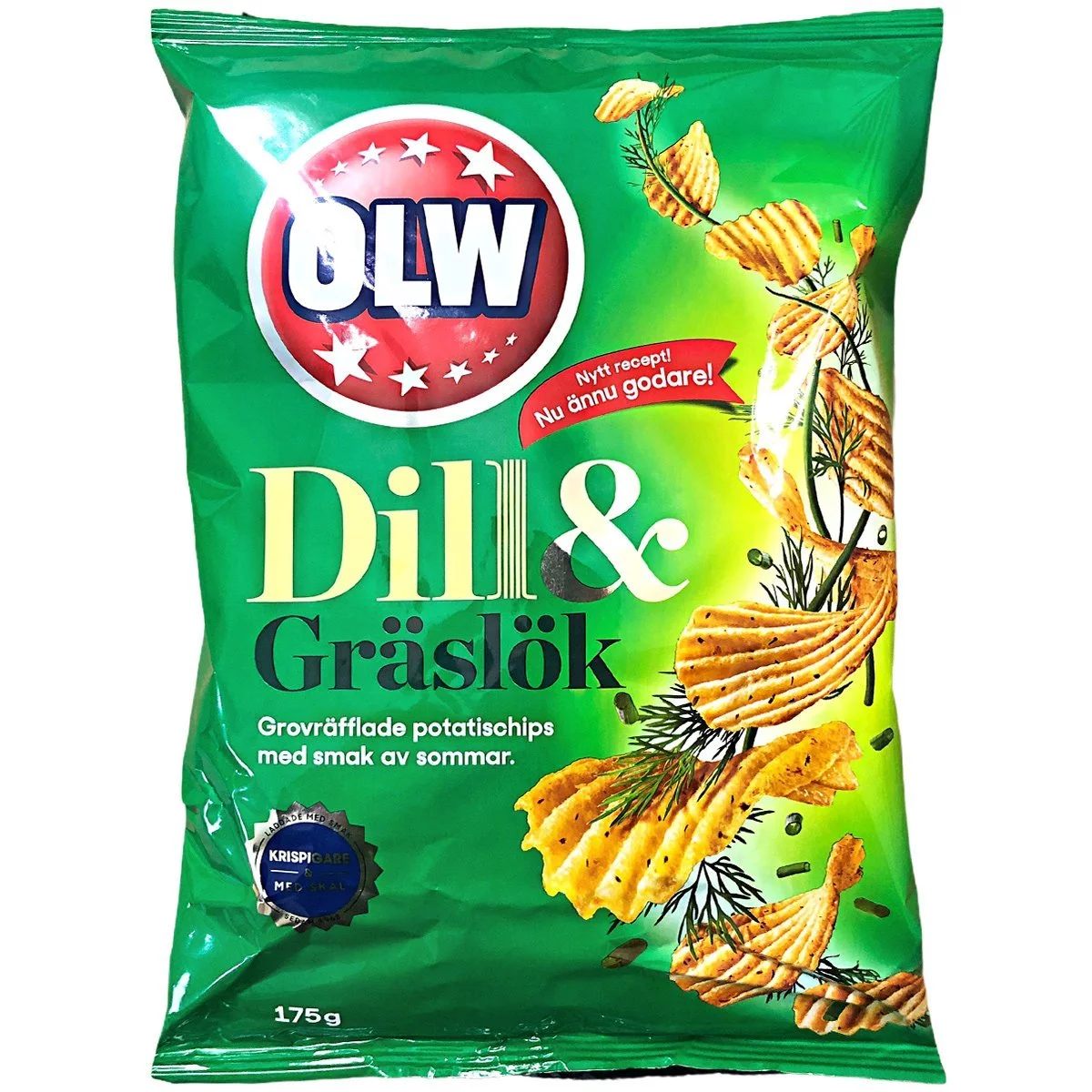 Olw Dill & Gräslök - Dill & Schnittlauch Chips (175g) 1