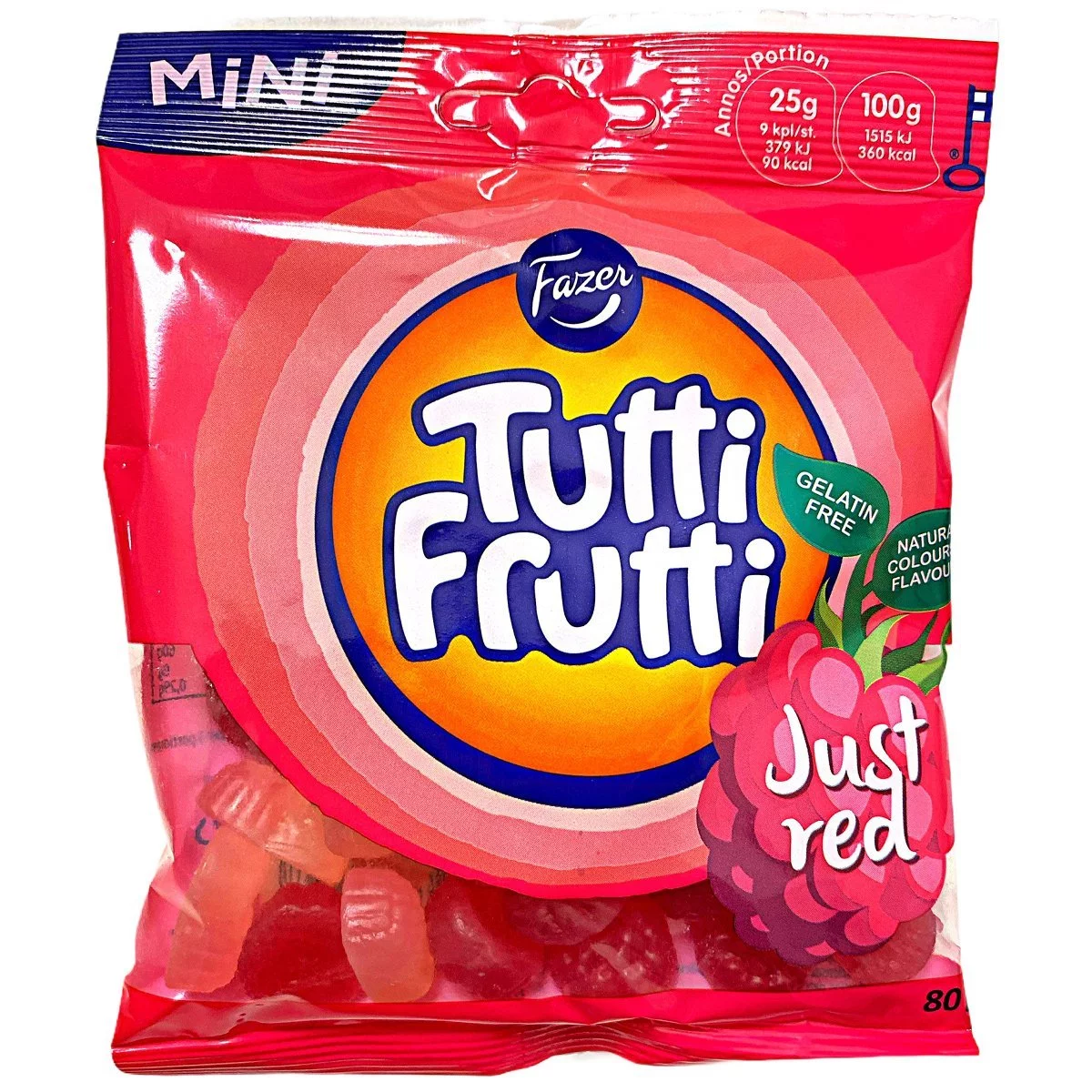 Fazer Tutti Frutti Just red (80g) 1