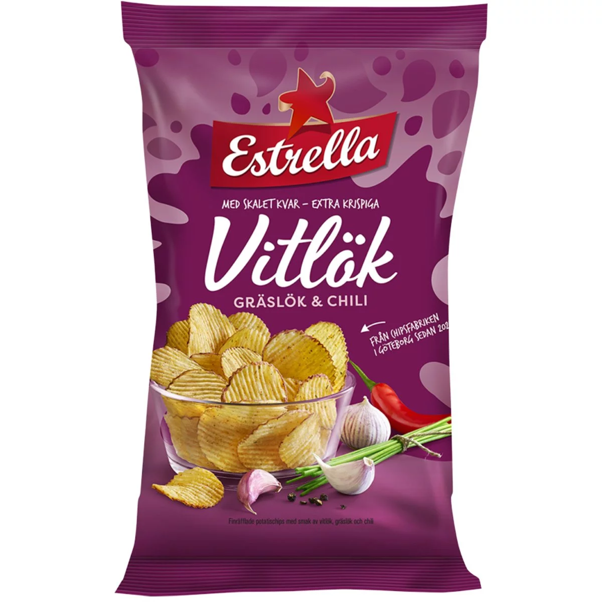 Estrella Chips Vitlök Gräslök & Chilli (175g) 1