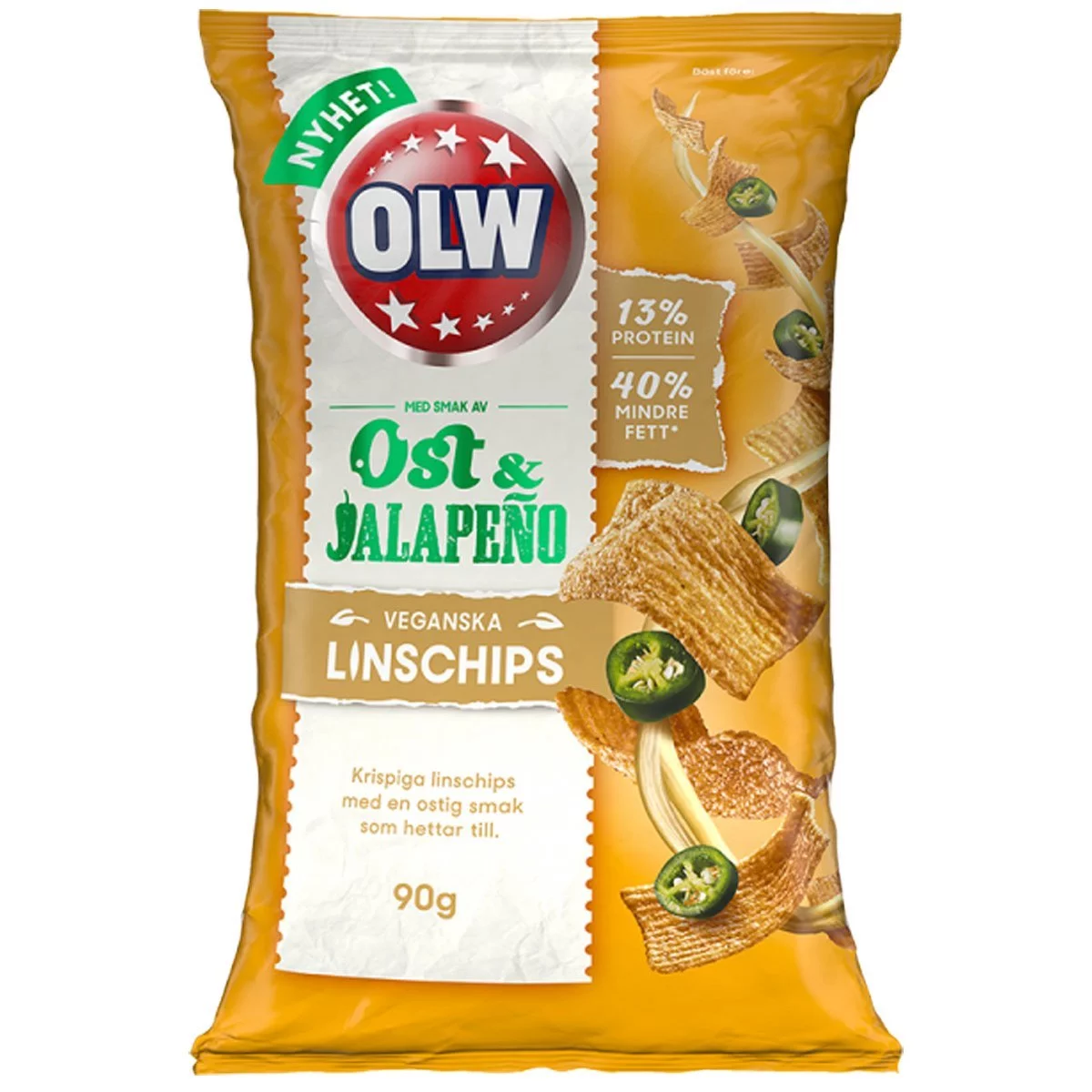 OLW Linschips Ost & Jalapeño (90g) 1
