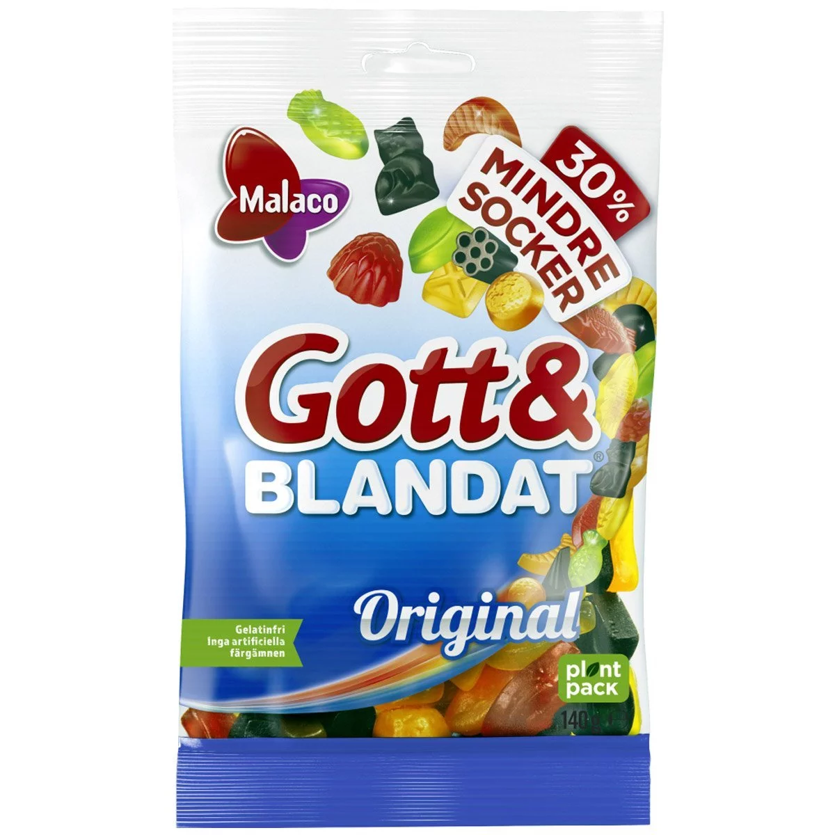 Malaco Gott & Blandat Original 30% mindre socker (110g) 1