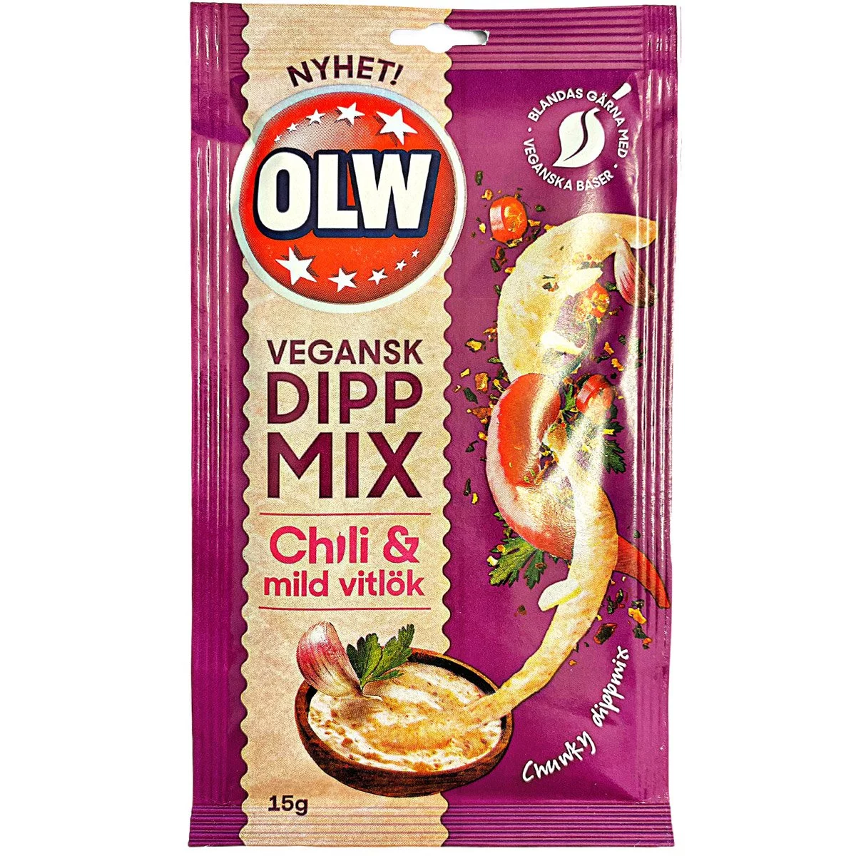 OLW Chili & Vitlök Dipmix - Chili & Knoblauch (15g) 1