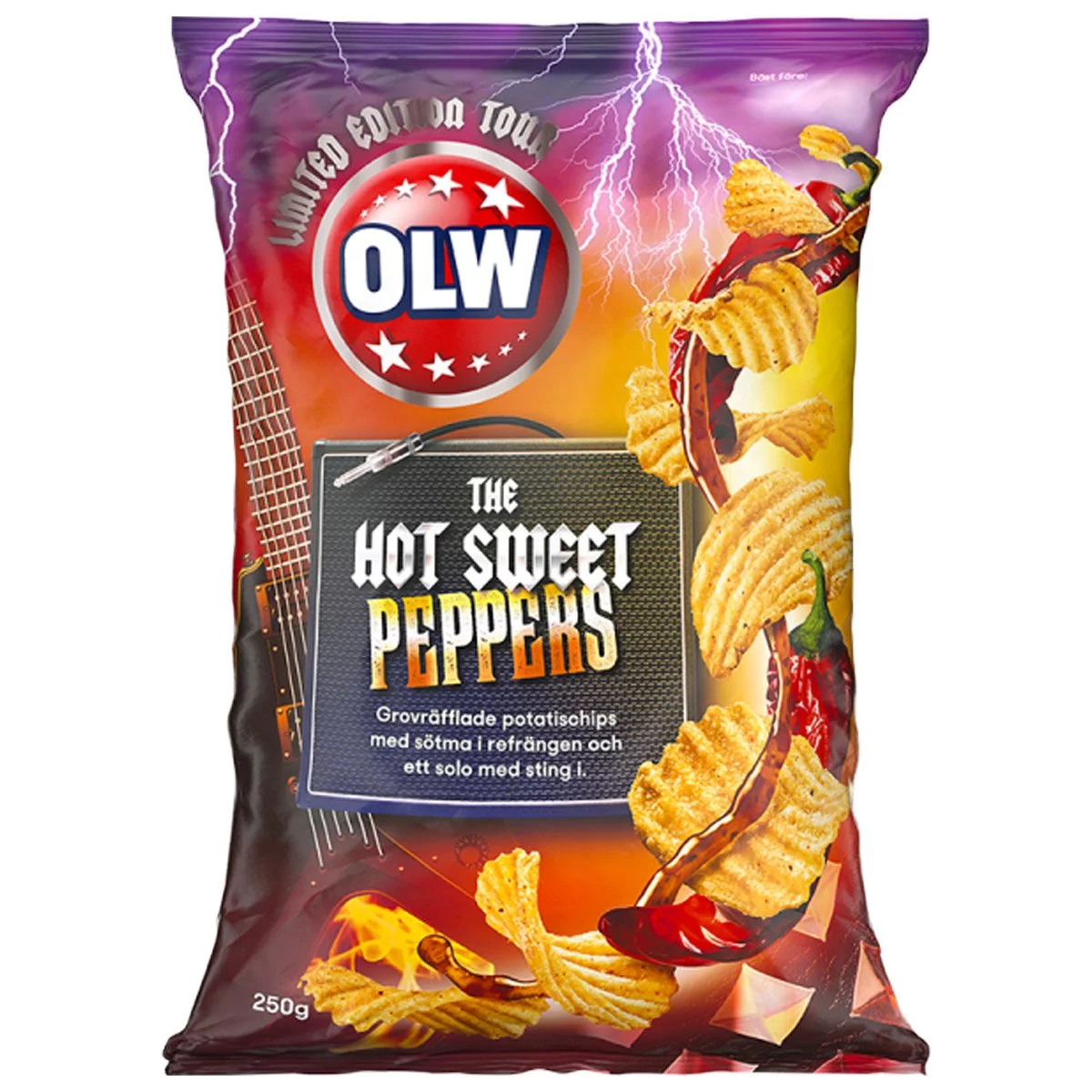 OLW Hot Sweet Peppers Chips (250g) 1