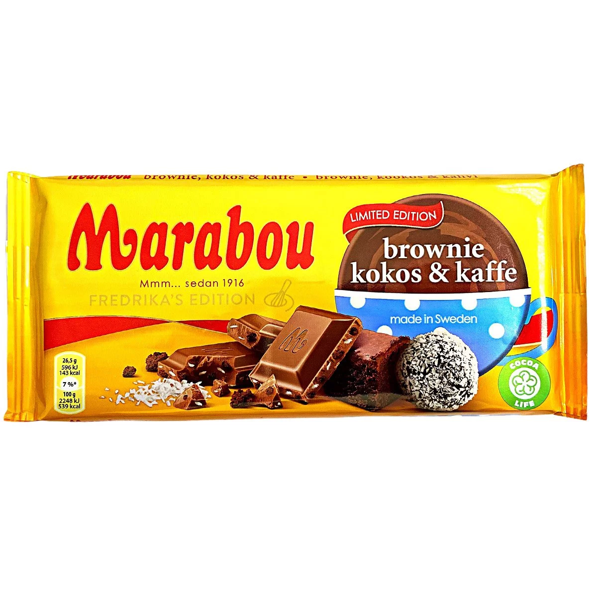Marabou brownie, kokos & kaffee *NEU* (185g) 1
