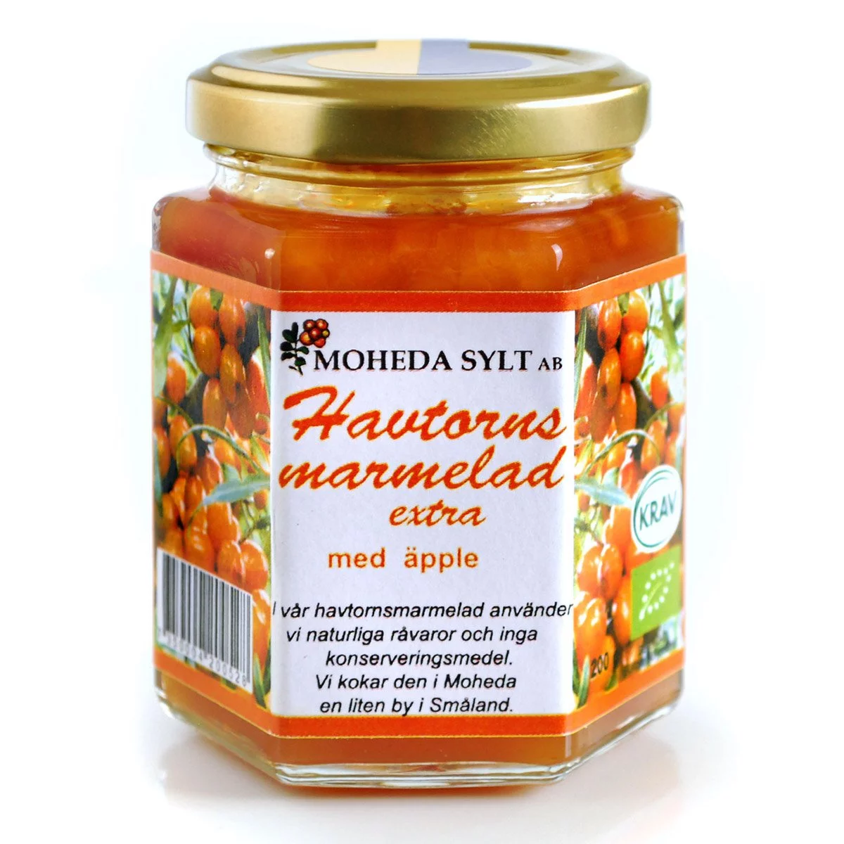 Moheda Organic-Sanddorn-Konfitüre - Havtorns Marmelad extra (200g) 1