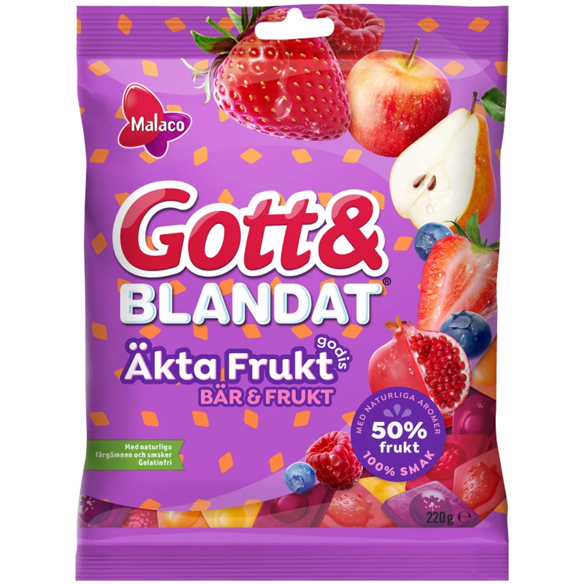 Malaco Gott & Blandat Äkta frukt - Beeren & Früchte (100g) 1