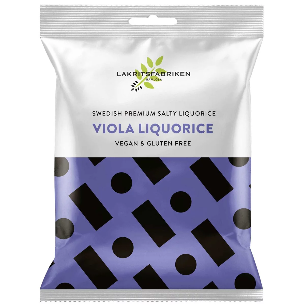 Lakritsfabriken Salty Liqourice with viola / Veilchen - vegan & glutenfrei (100g) 1