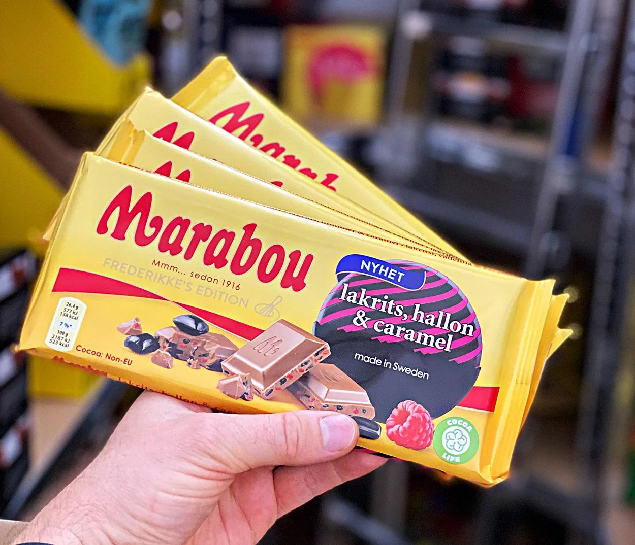Neu von Marabou - Schokolade mit dem Geschmack von Lakritz, Himbeere und Karamell 2