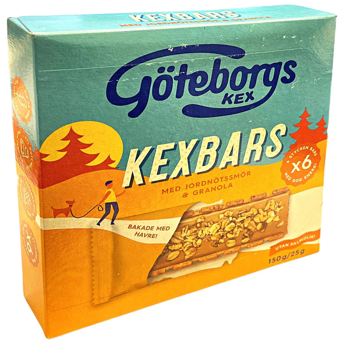 Göteborgs Kex Kexbars Erdnuss (6-Pack = 150g) 1