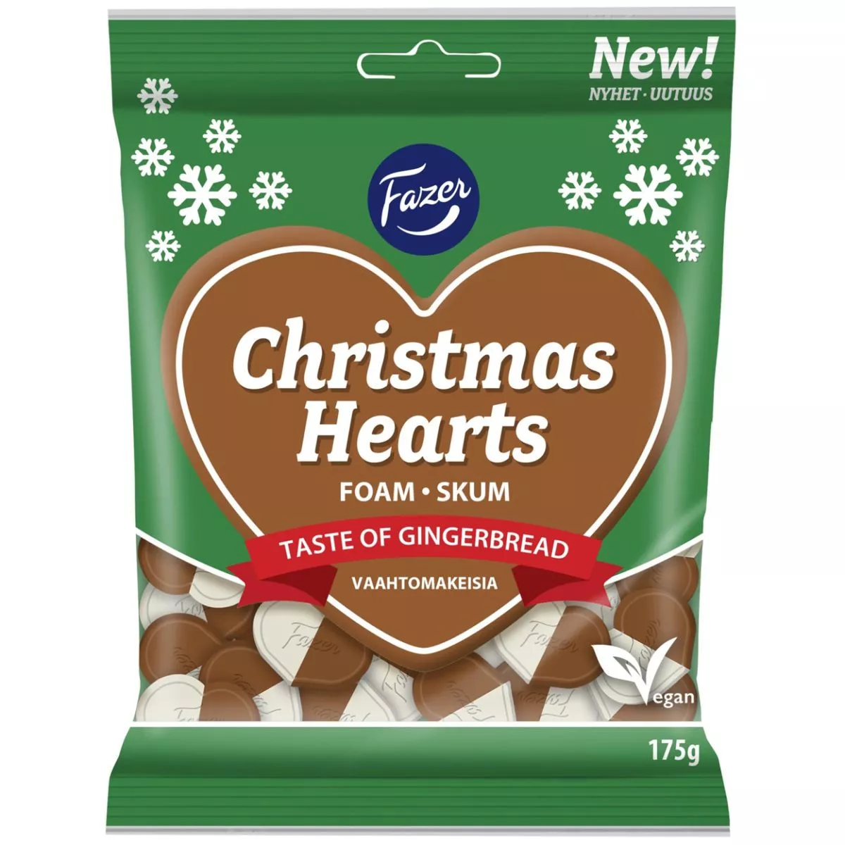 Fazer Christmas Hearts Gingerbread Marshmallows (175g) 1