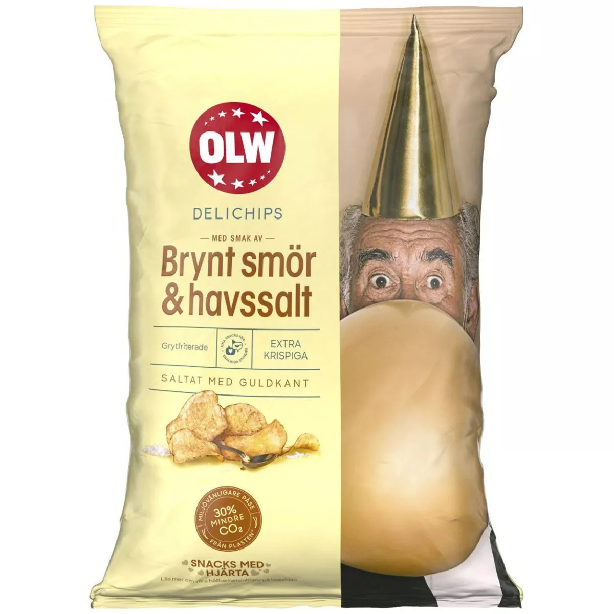 OLW Delichips Brynt smör & Havssalt - Butter und Meersalz (150g) 1