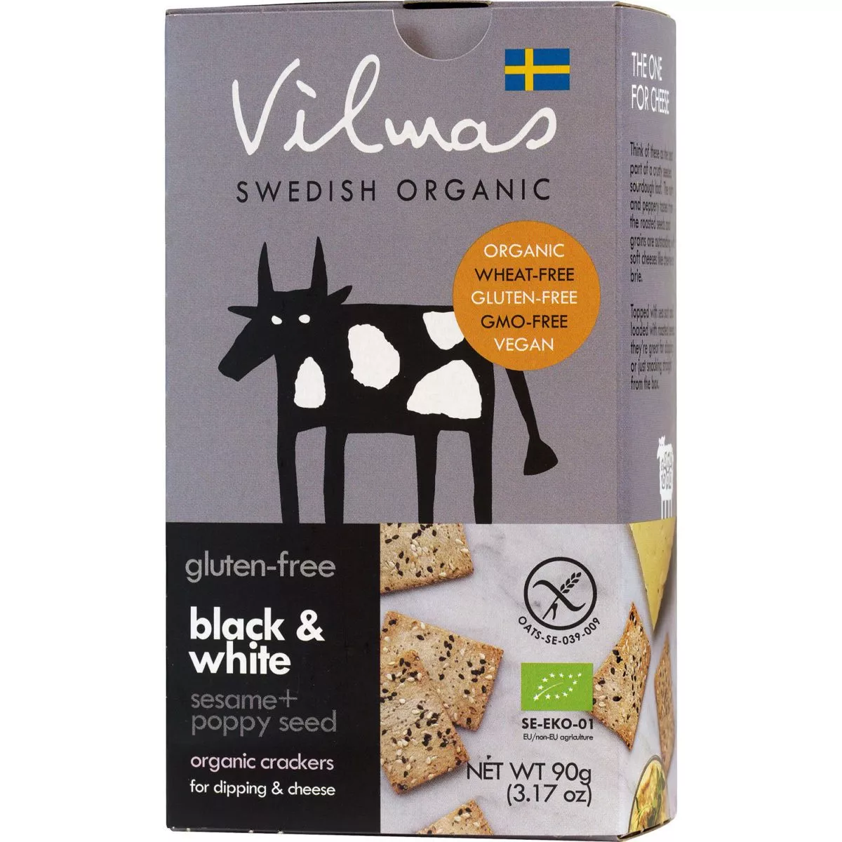 Vilmas Black & white ORGANIC-Cracker, glutenfrei (90g) 1