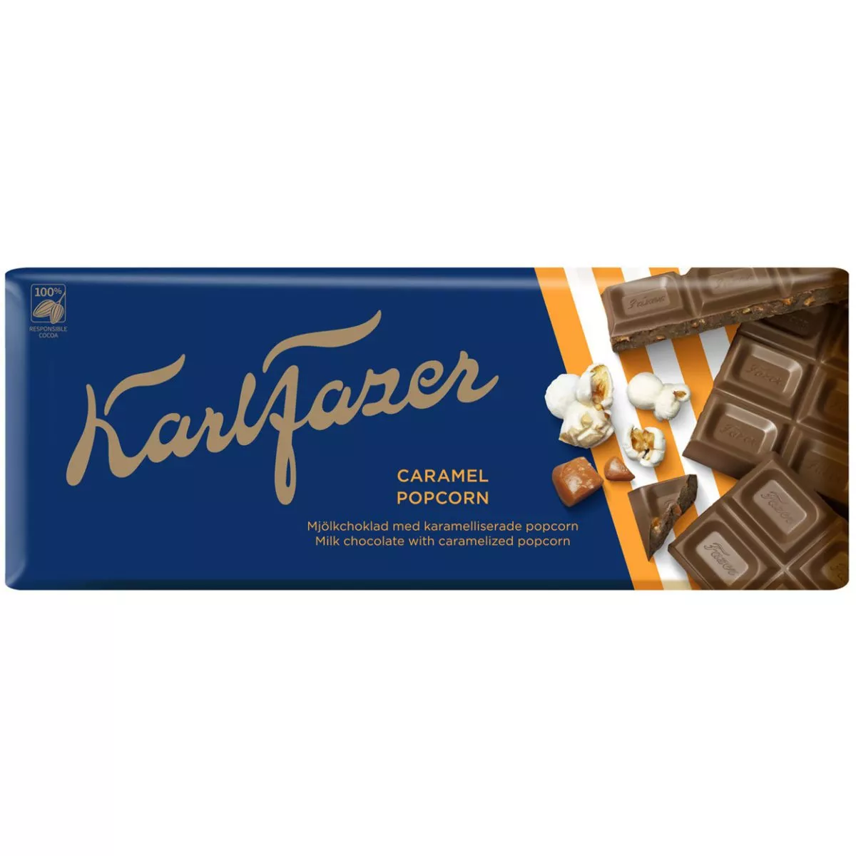 Karl Fazer Milk chocolate Caramel Popcorn (200g) 1