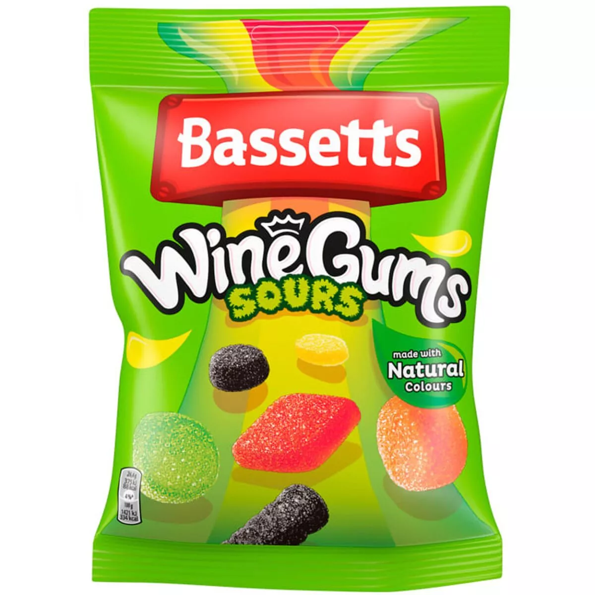 Bassetts WineGums Sours - Weingummi sauer (190g) *SONDERPREIS wegen kurzer Haltbarkeit* 1