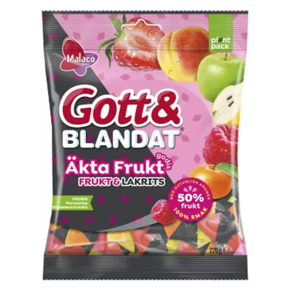 Gott & Blandat Äkta Frukt & Lakrits (80g) 1