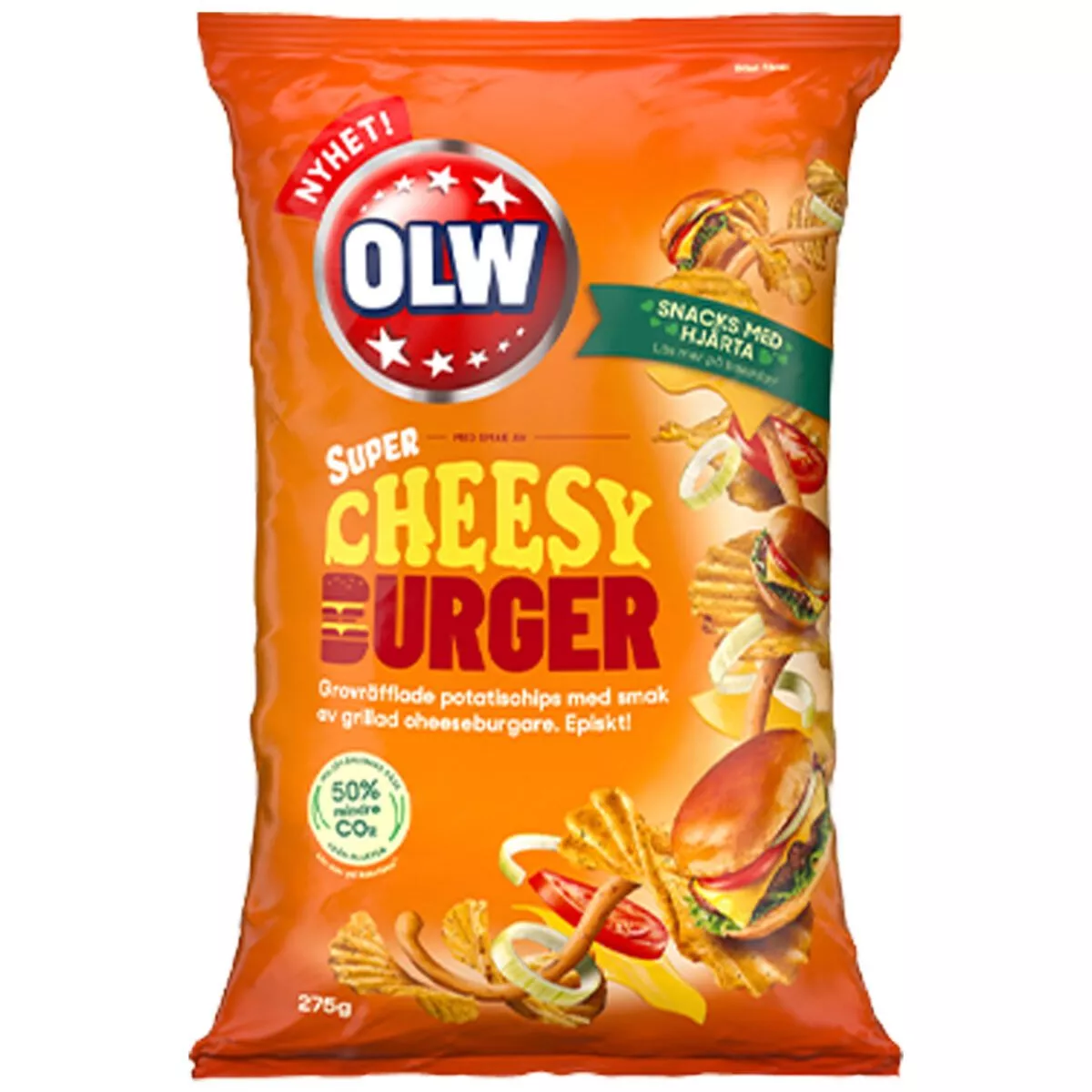 Olw Chips Super Cheesy Burger (175g) 1
