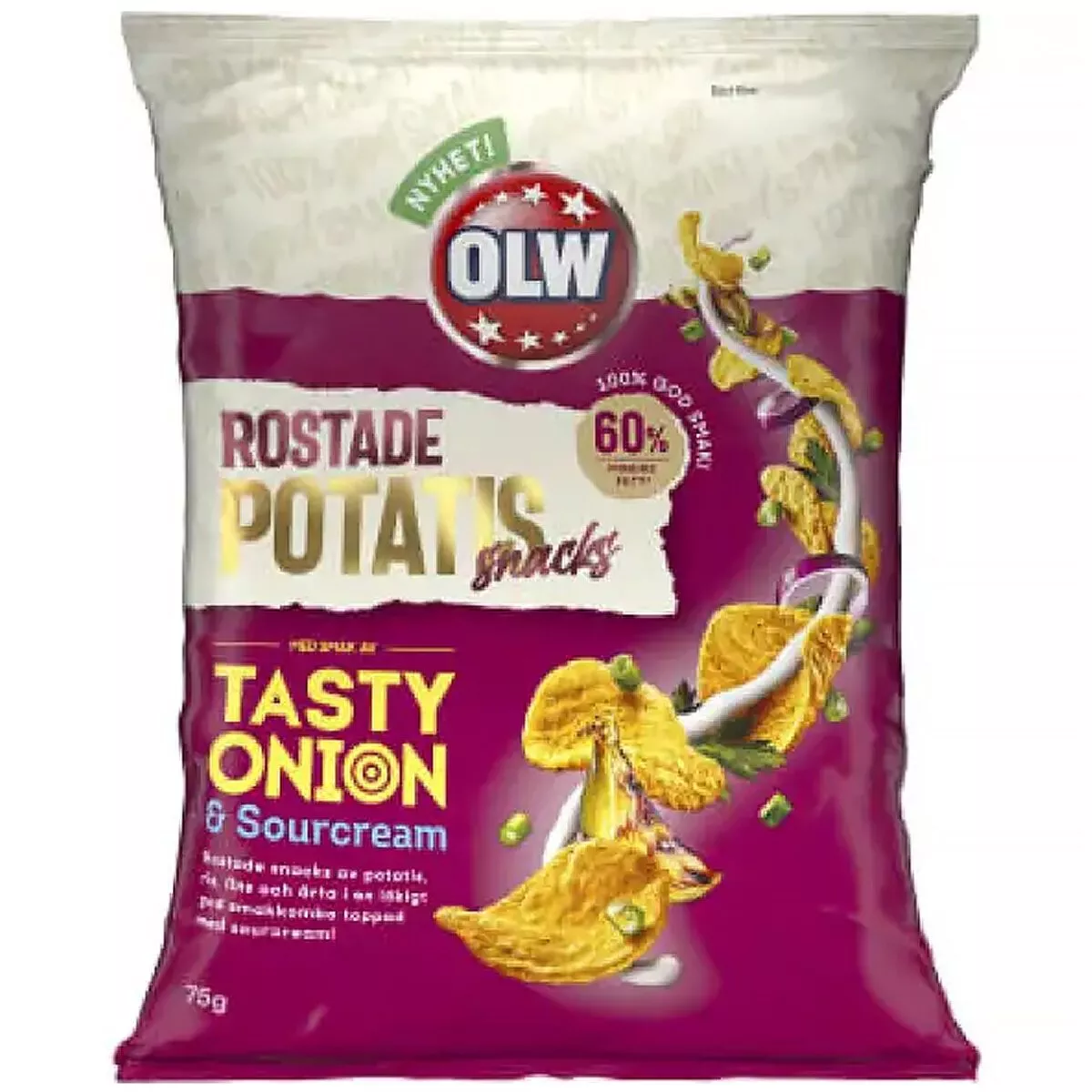 OLW Potatissnacks Tasty Onion & Sourcream (75g) 1