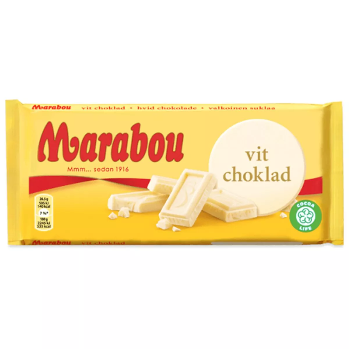 Marabou vit choklad - weiße Schokolade (180g) 1