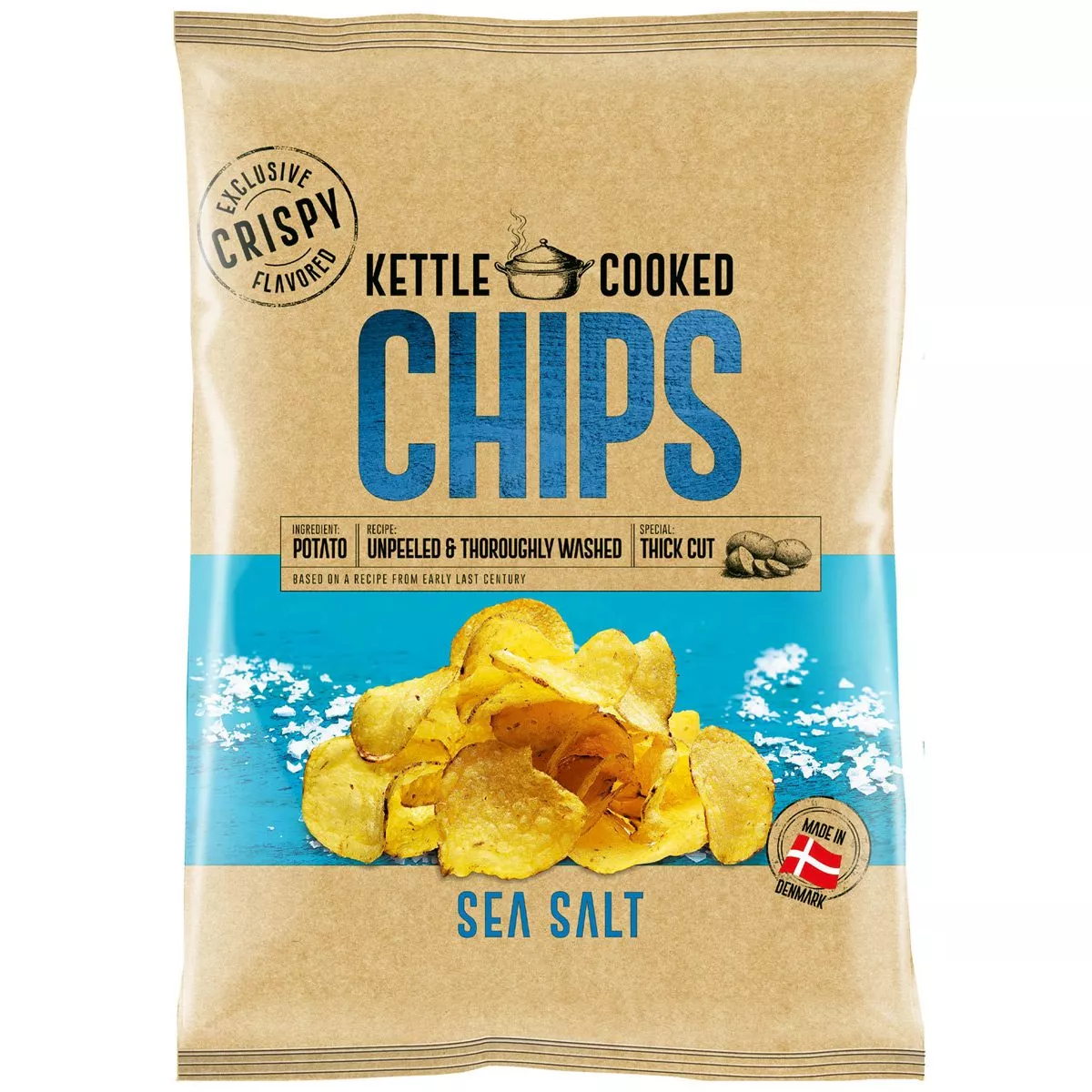 OK Snacks Kettle Chips SALT aus Dänemark (150g) 1