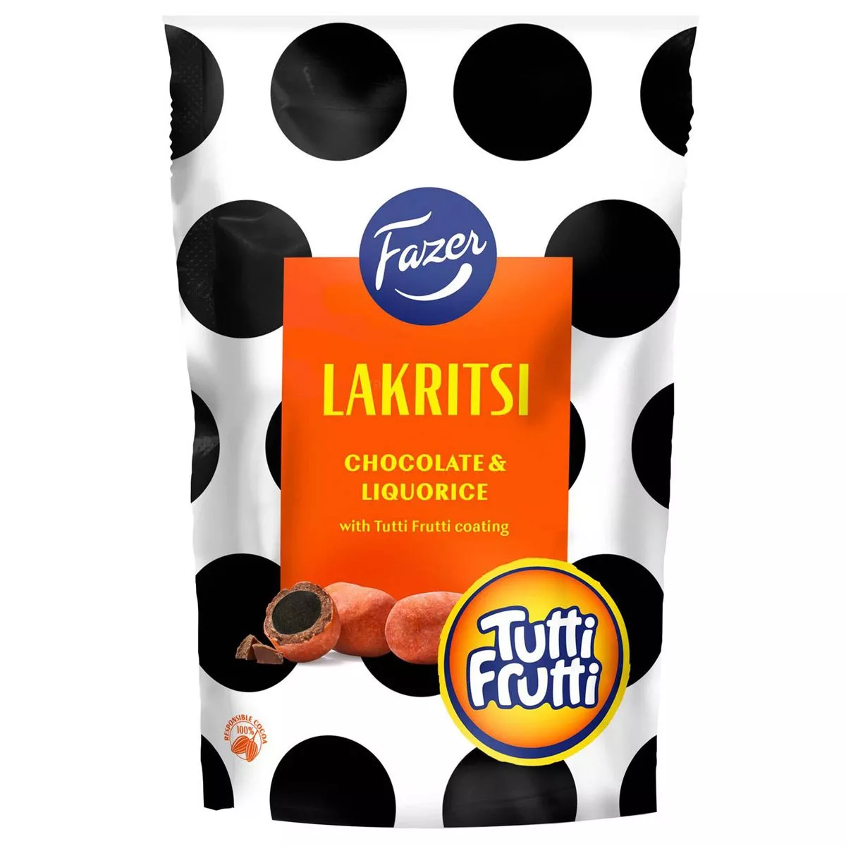 Fazer Lakritsi Chocolate & Liquorice Tutti Frutti (135g) *SONDERPREIS wegen kurzer Haltbarkeit* 1