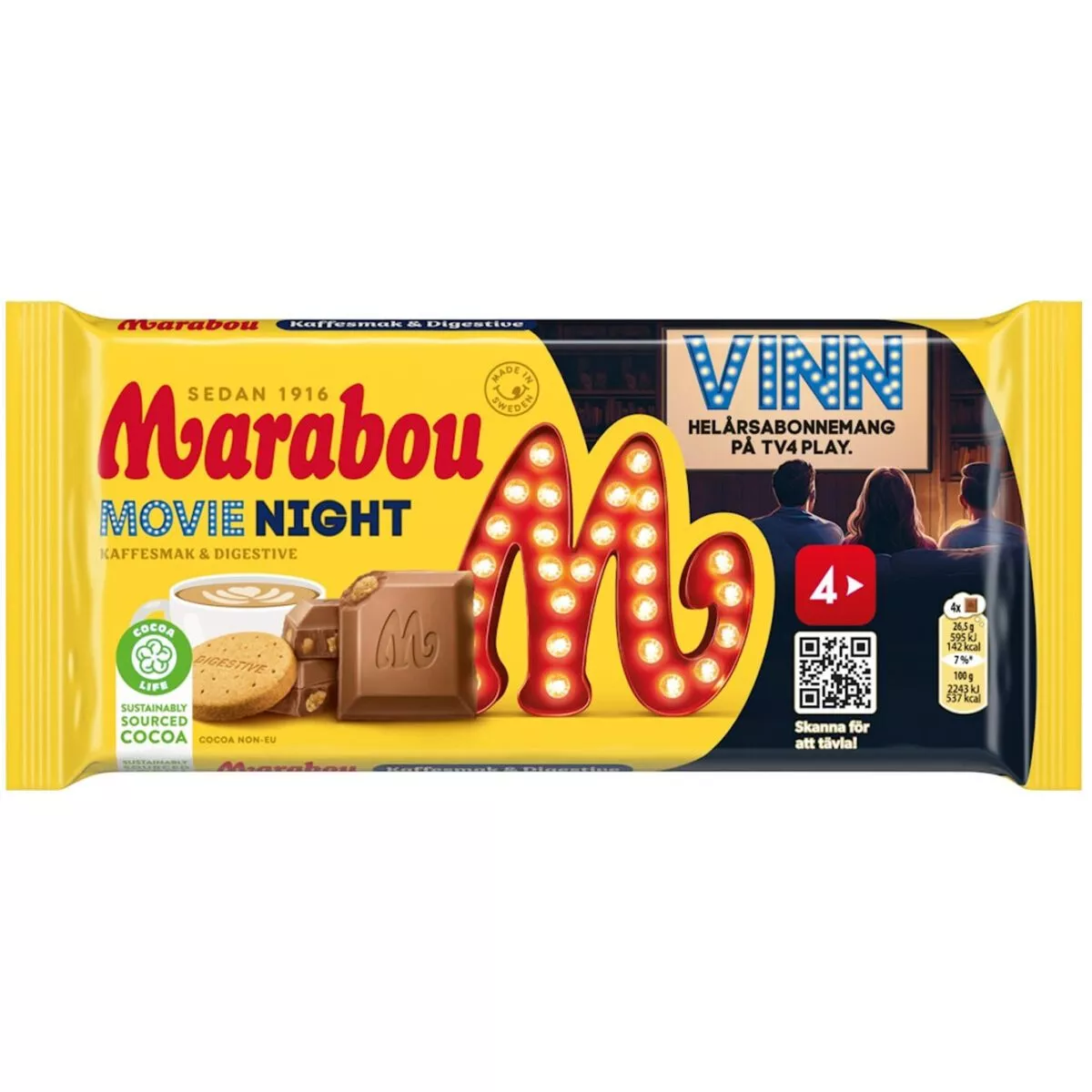 Marabou Movie Night - Kaffesmak & Digestive Limited (185g) 1